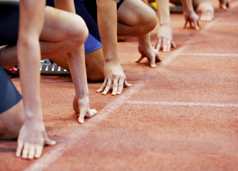 Students at start line.