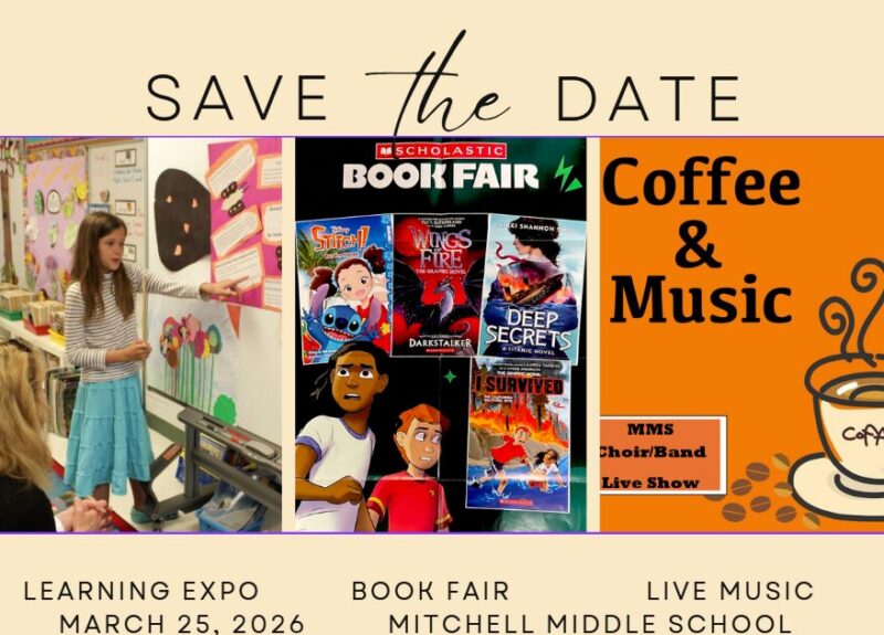 Save the date Learning Expo march 25 book fair coffee and music